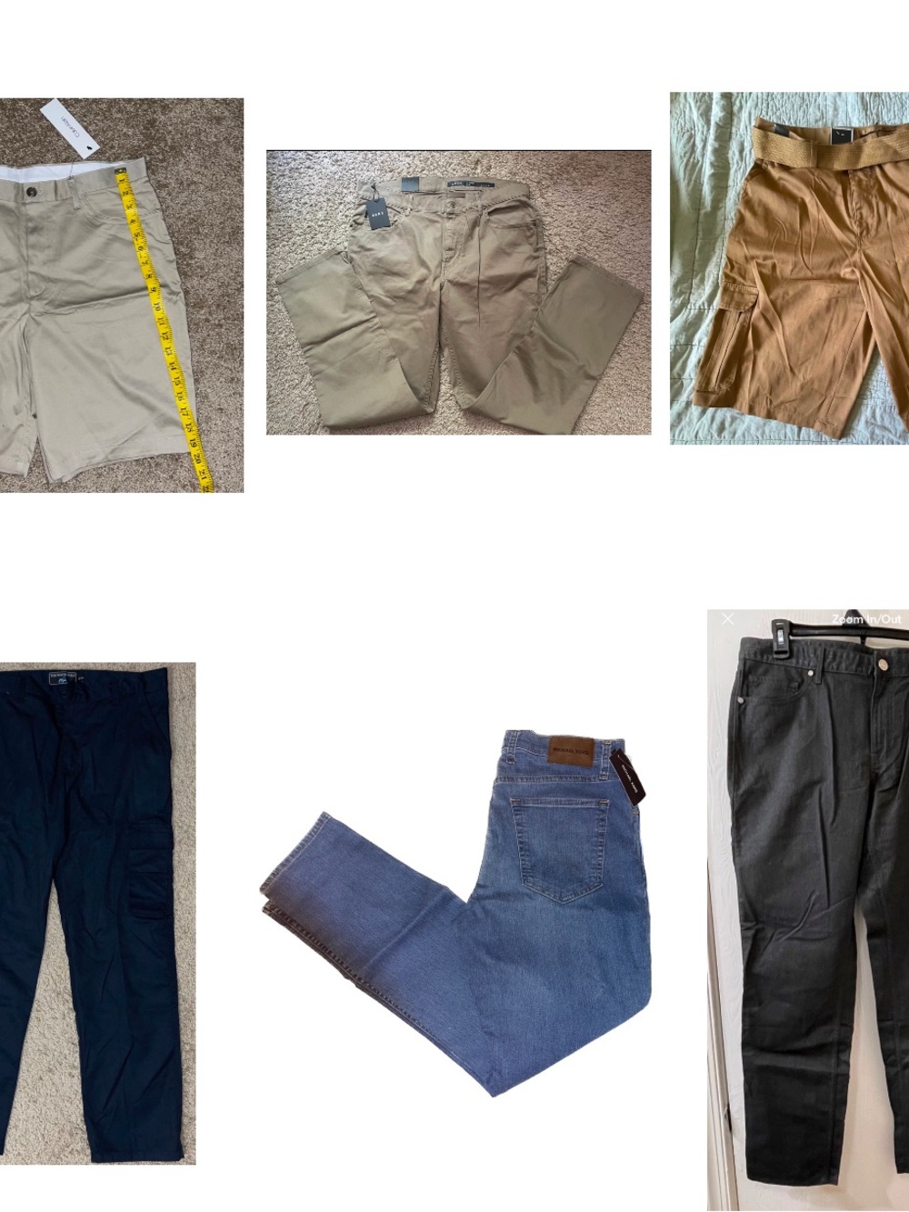 Men Size 34 Shorts & Jean & Pants Bundle 6 Piece